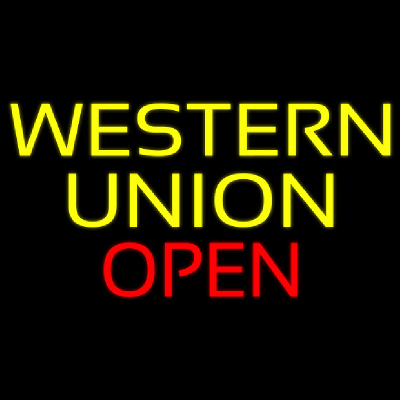 Western Union Open Neonskylt