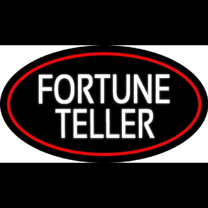 White Fortune Teller Neonskylt