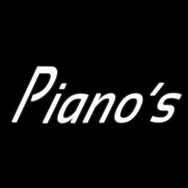 White Pianos Cursive 1 Neonskylt