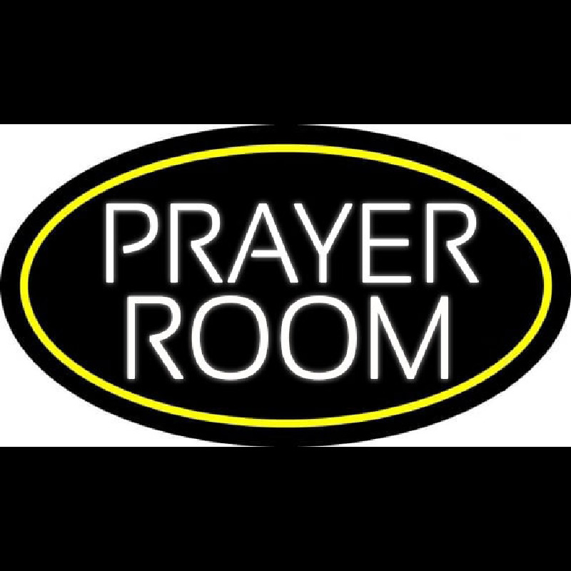 White Prayer Room Neonskylt