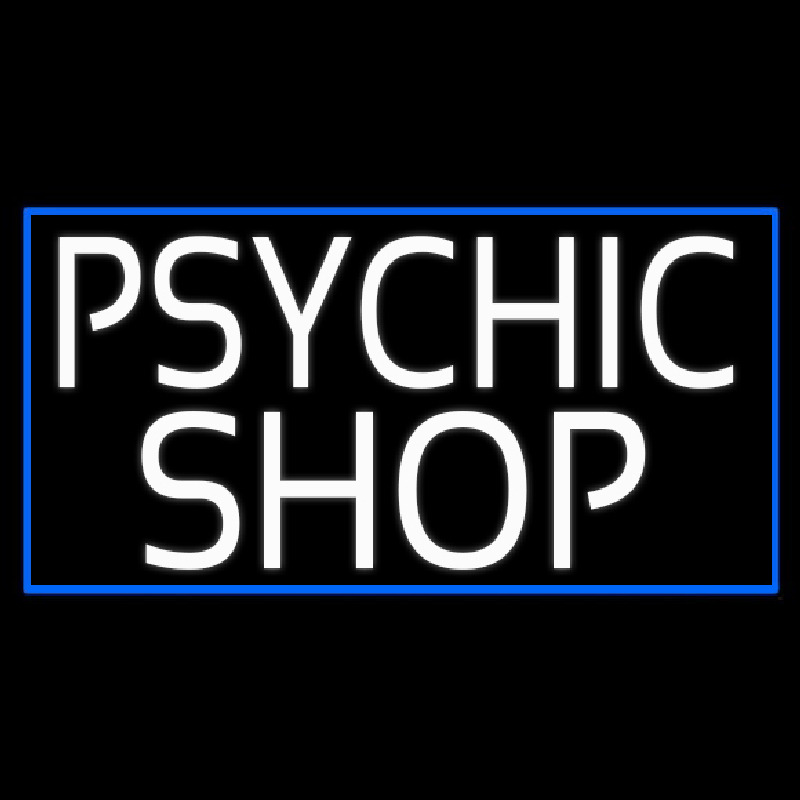 White Psychic Shop Neonskylt