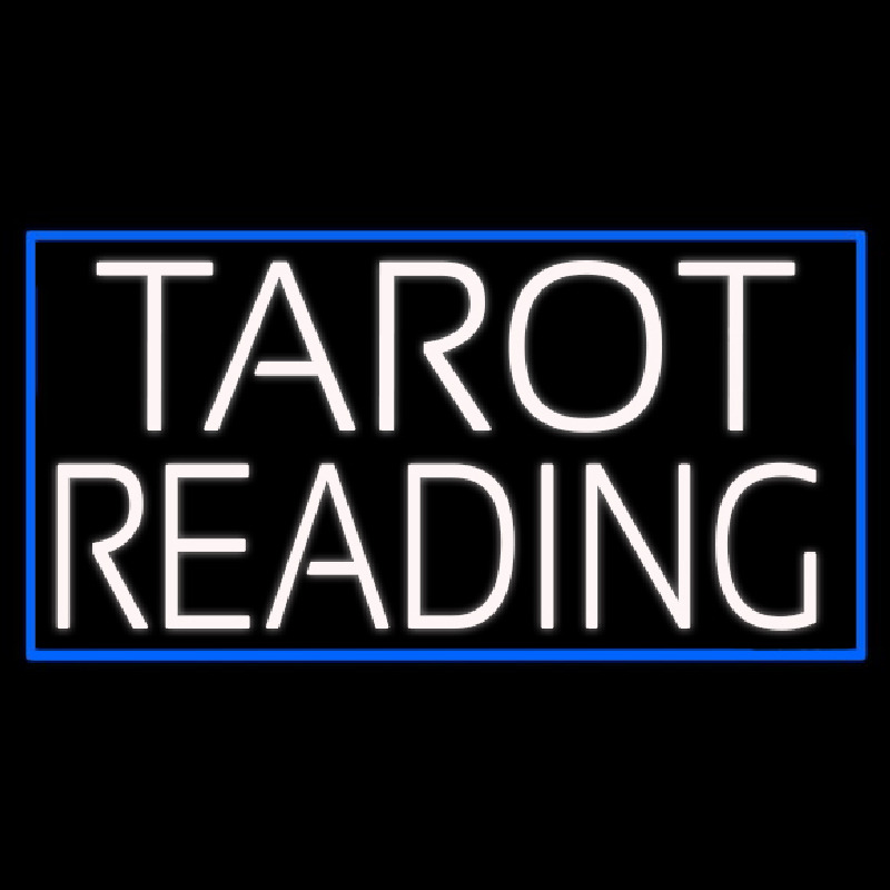 White Tarot Reading Neonskylt