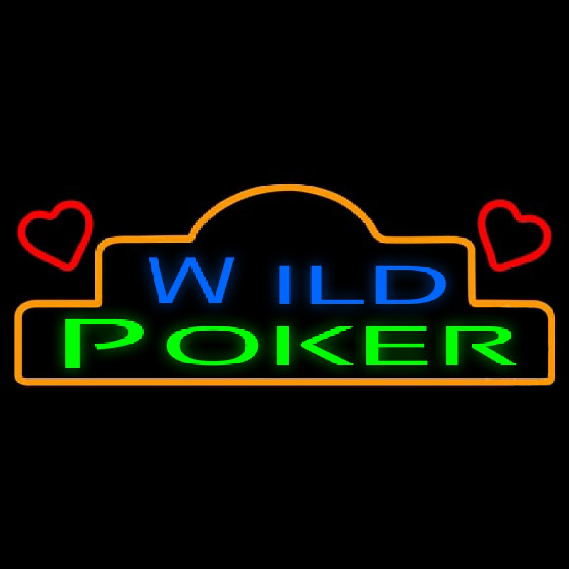 Wild Poker 1 Neonskylt