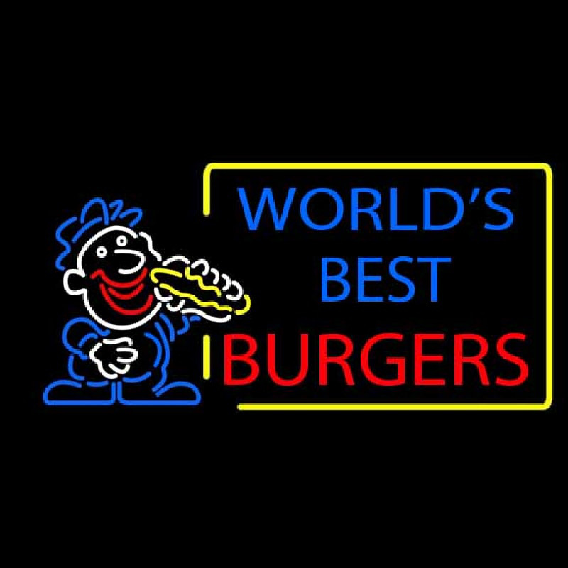 Worlds Best Burgers Neonskylt