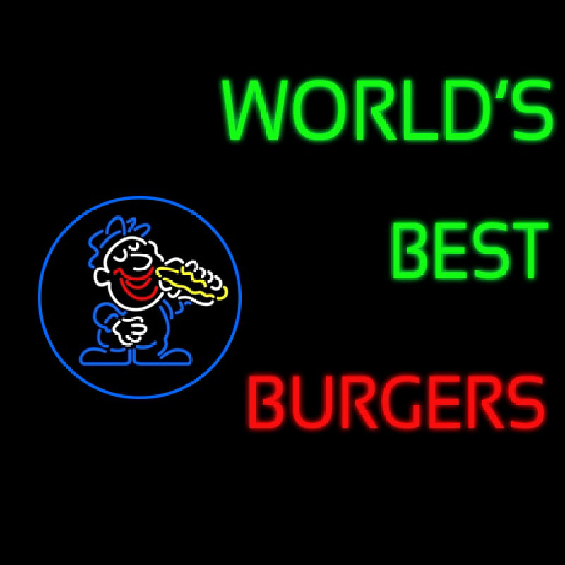 Worlds Best Burgers Neonskylt