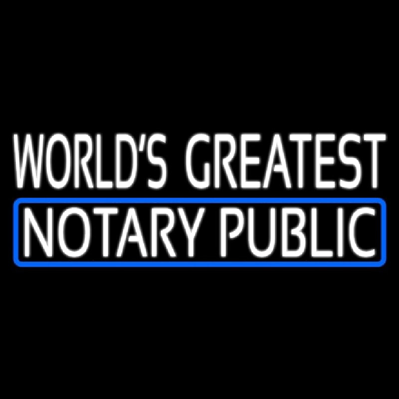 Worlds Greatest Notary Public Neonskylt