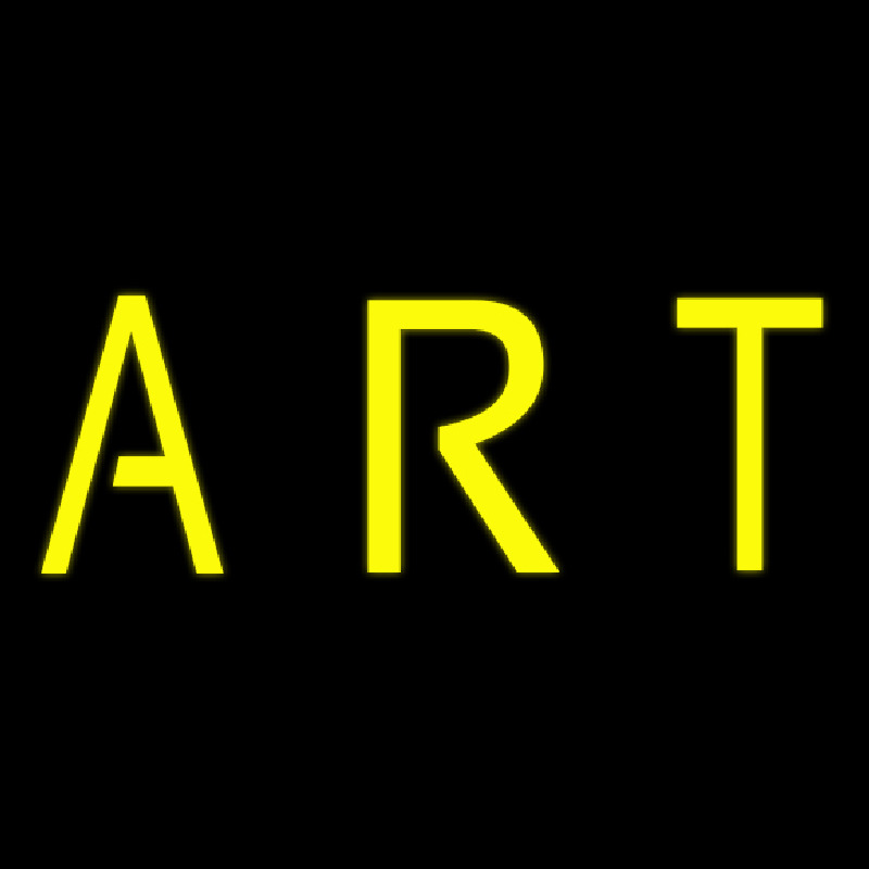 Yellow Art Block Neonskylt