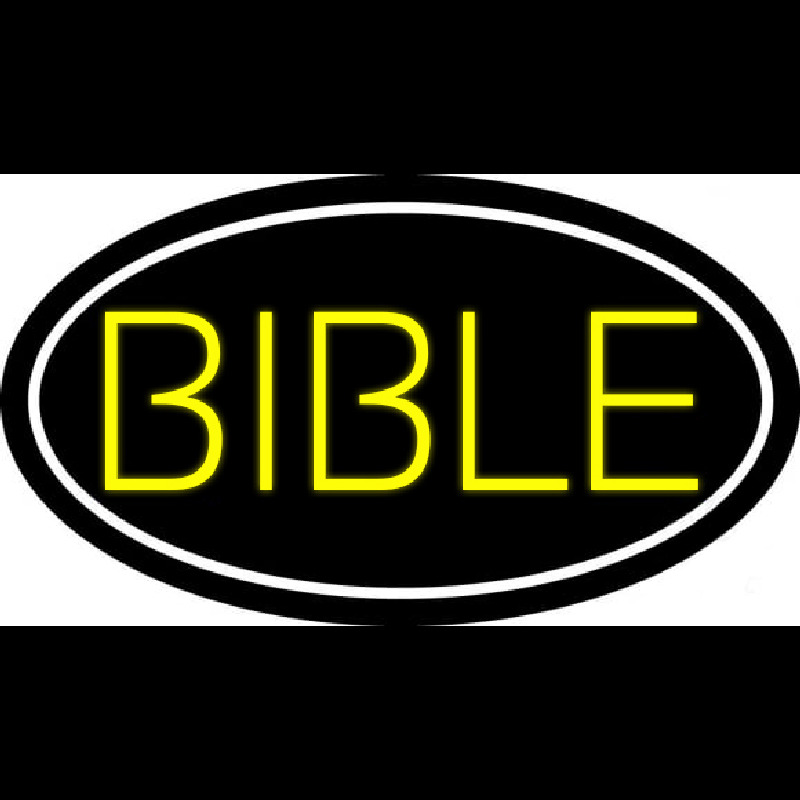 Yellow Bible Neonskylt