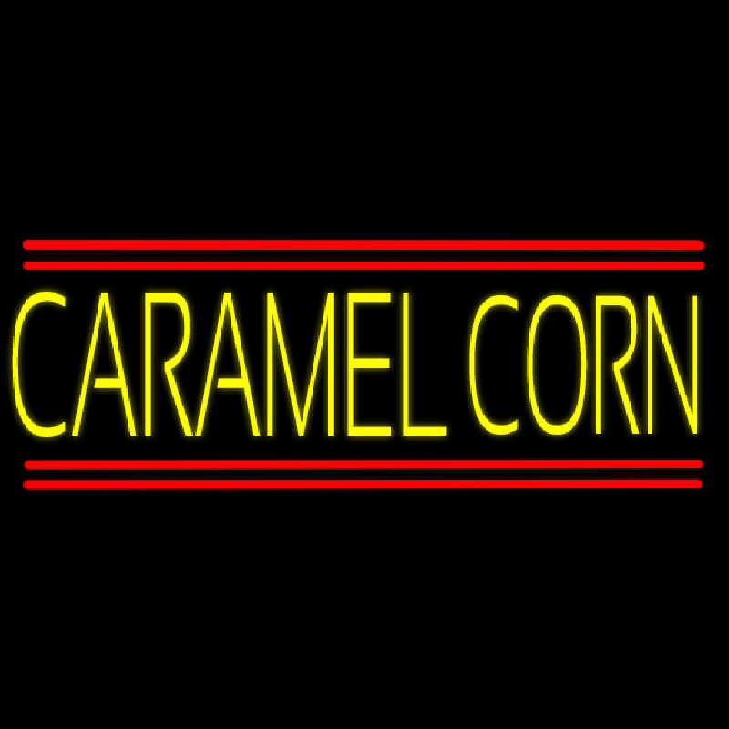 Yellow Caramel Corn Neonskylt