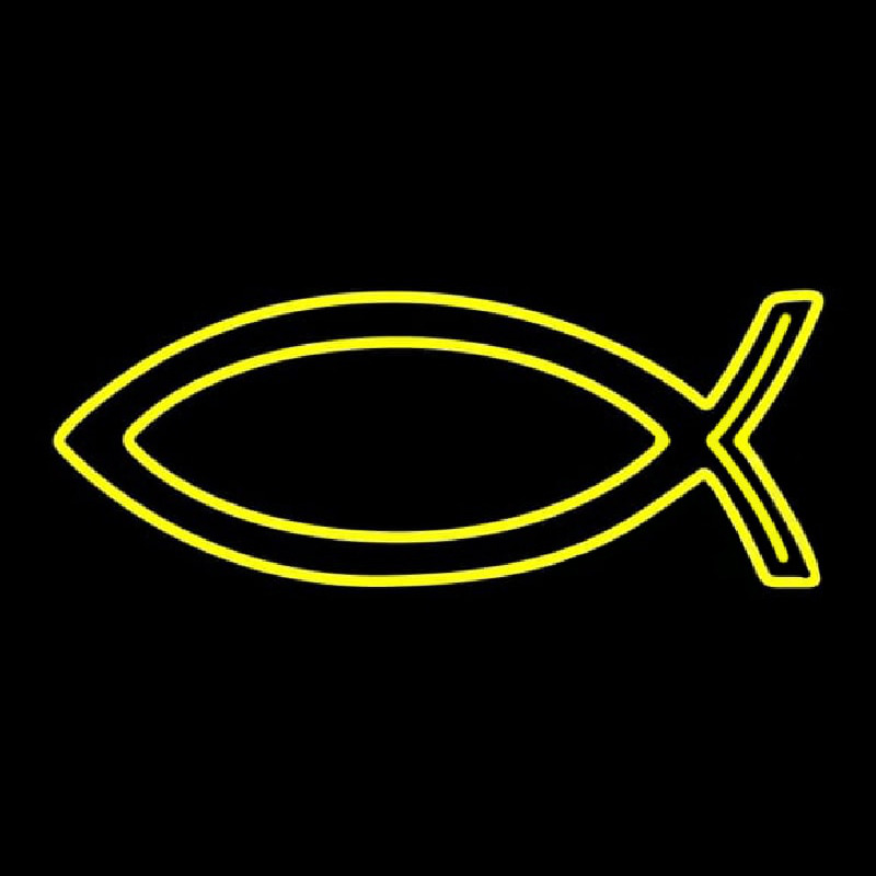 Yellow Christian Neonskylt