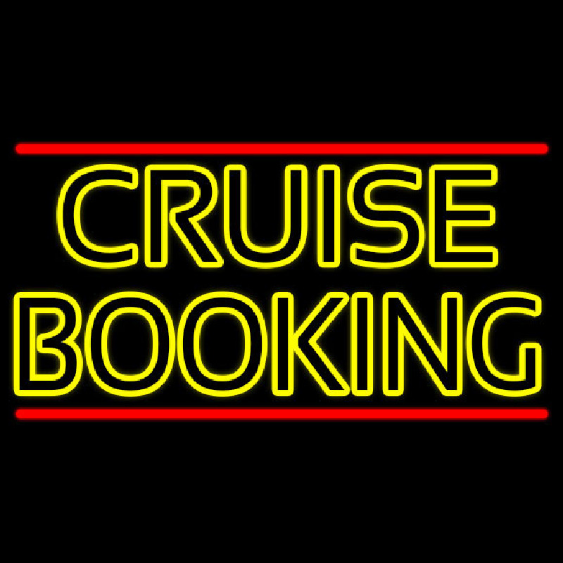 Yellow Cruise Booking Neonskylt