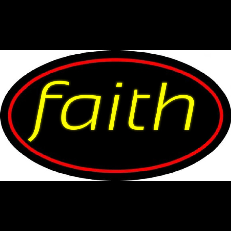 Yellow Faith Neonskylt