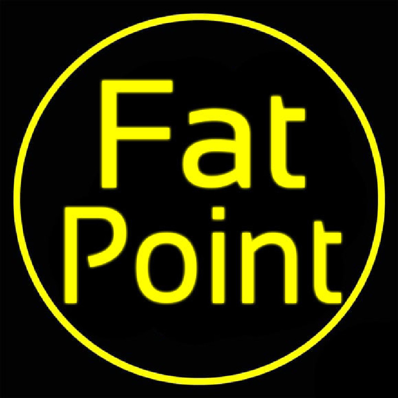 Yellow Fat Point Neonskylt