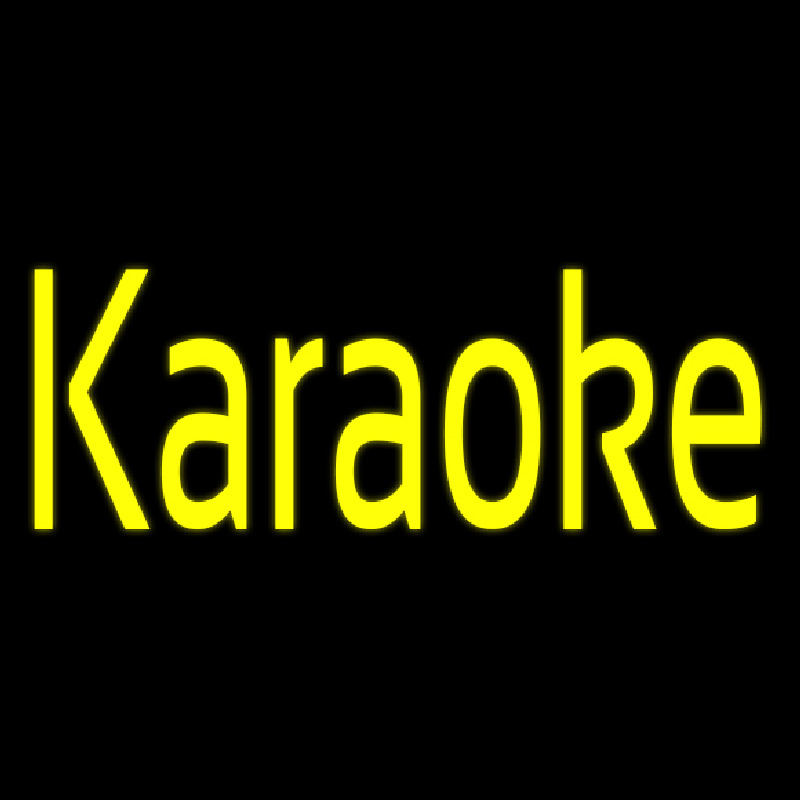 Yellow Karaoke 1 Neonskylt