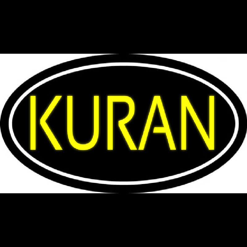 Yellow Kuran With Border Neonskylt