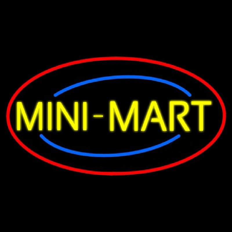 Yellow Mini Mart Neonskylt