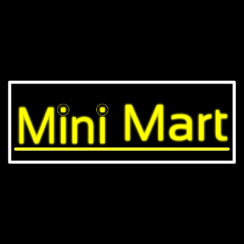 Yellow Mini Mart Neonskylt