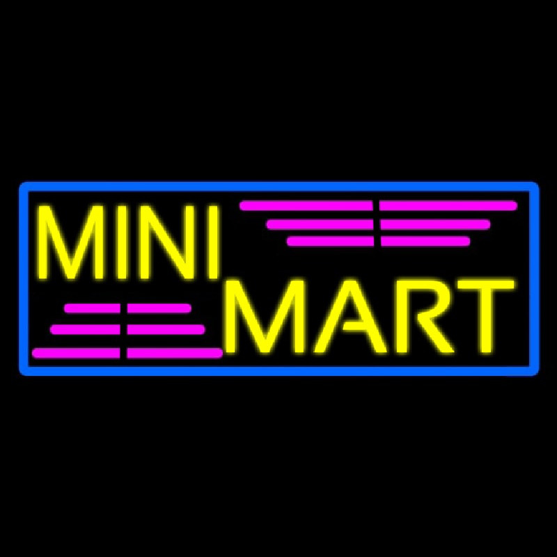 Yellow Mini Mart Neonskylt