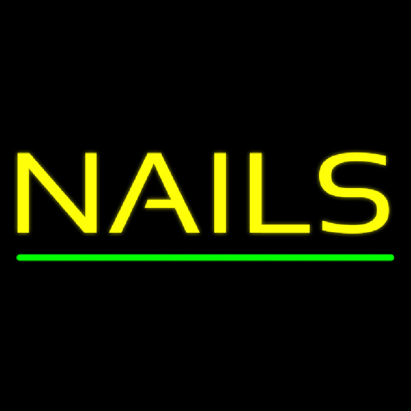 Yellow Nails Neonskylt