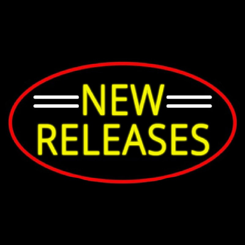 Yellow New Releases Neonskylt