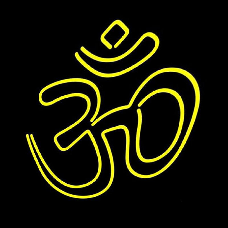 Yellow Om Neonskylt