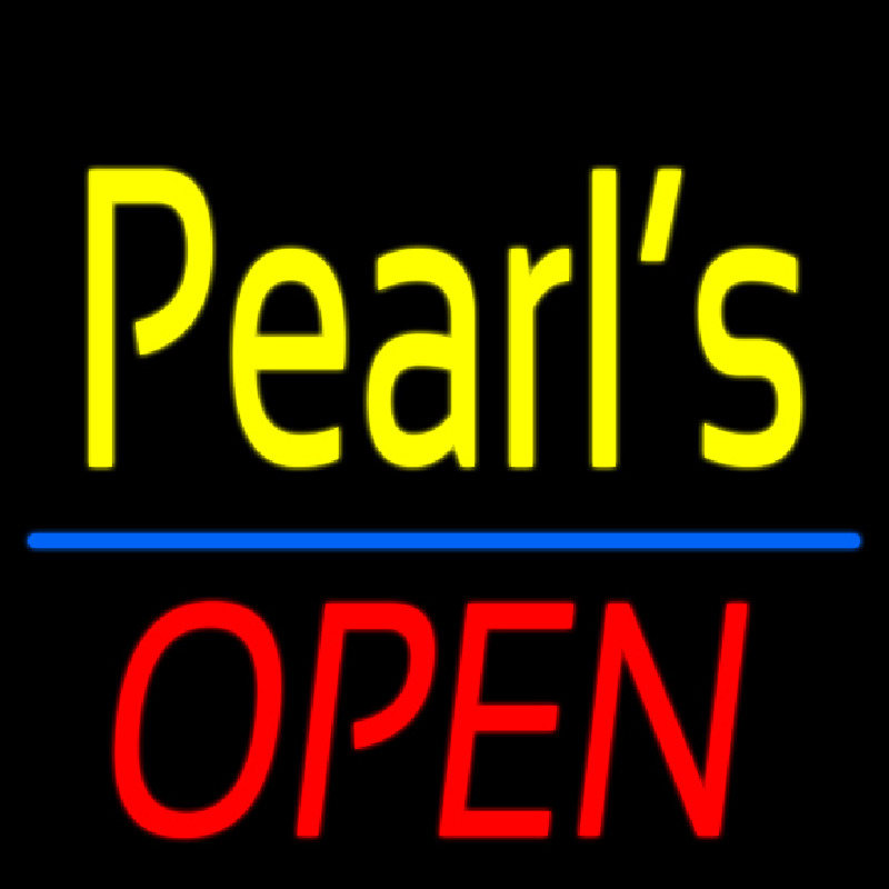 Yellow Pearls Open Neonskylt