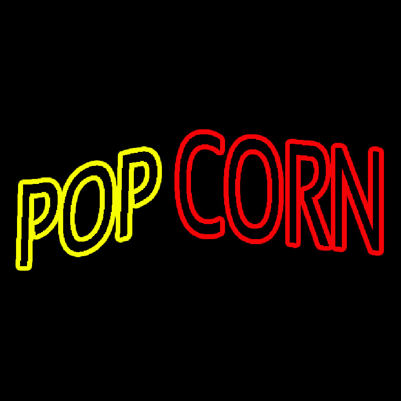 Yellow Pop Red Corn Neonskylt