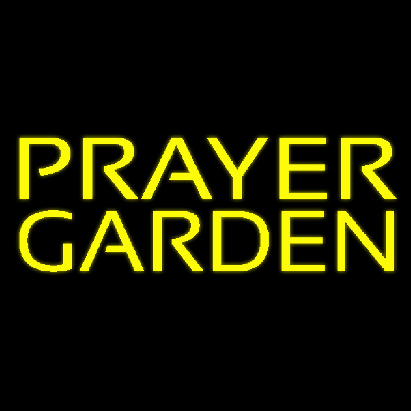 Yellow Prayer Garden Neonskylt