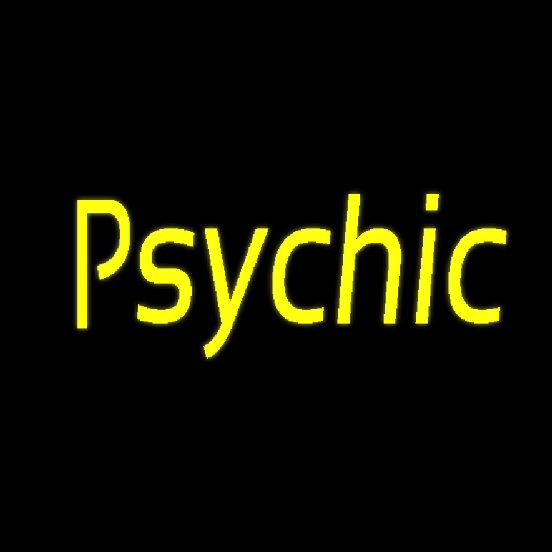 Yellow Psychic Neonskylt
