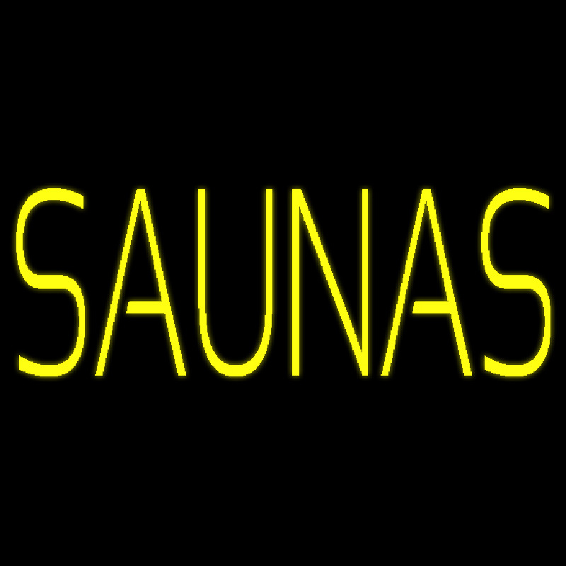 Yellow Saunas Neonskylt