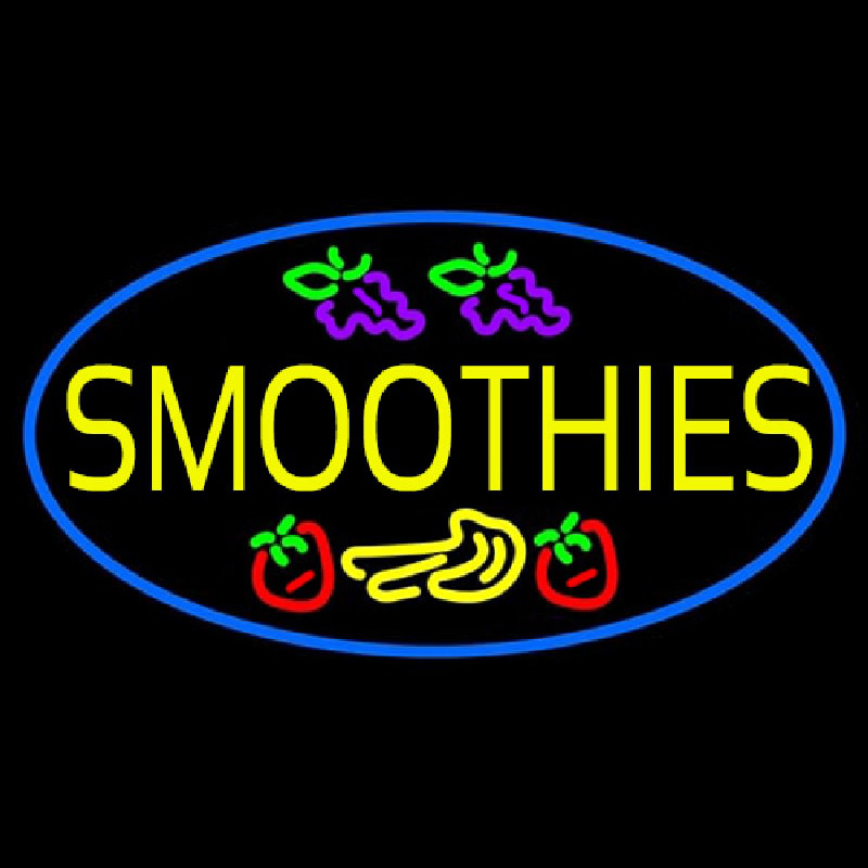 Yellow Smoothies Neonskylt