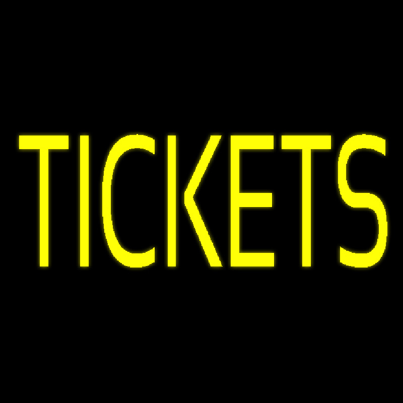 Yellow Tickets Neonskylt