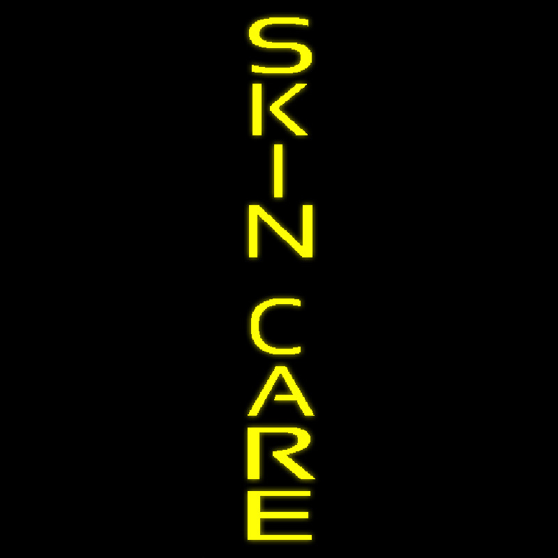 Yellow Vertical Skin Care Neonskylt