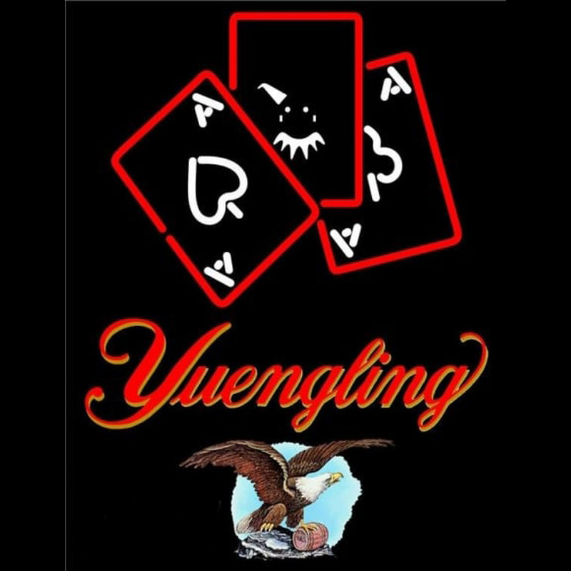 Yuengling Ace And Poker Beer Sign Neonskylt