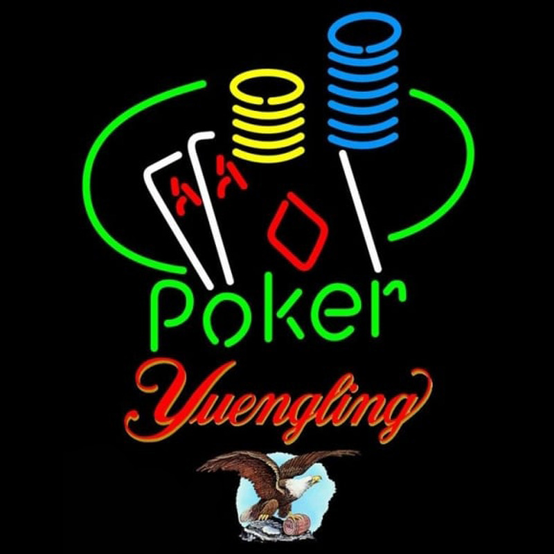 Yuengling Poker Ace Coin Table Beer Sign Neonskylt