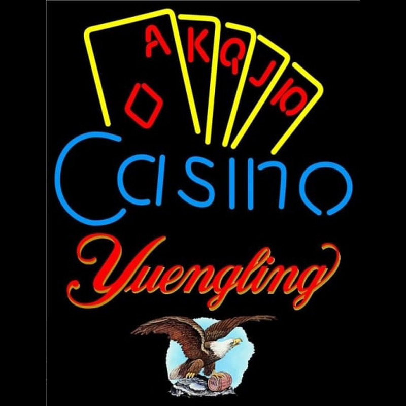 Yuengling Poker Casino Ace Series Beer Sign Neonskylt