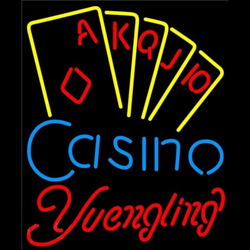 Yuengling Poker Casino Ace Series Beer Sign Neonskylt