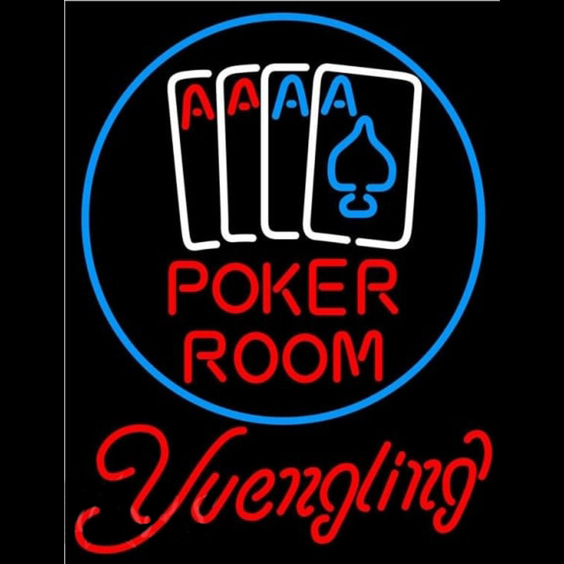 Yuengling Poker Room Beer Sign Neonskylt