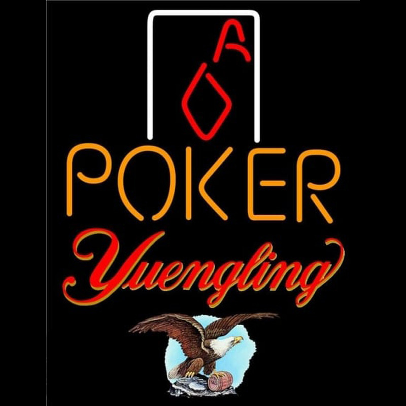 Yuengling Poker Squver Ace Beer Sign Neonskylt