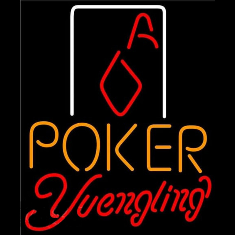 Yuengling Poker Squver Ace Beer Sign Neonskylt