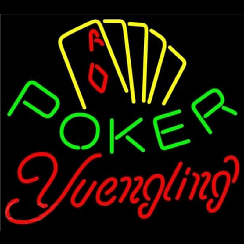 Yuengling Poker Yellow Neonskylt