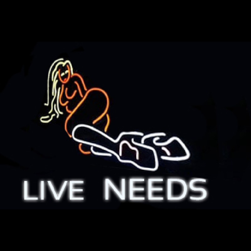 live lides woman Neonskylt