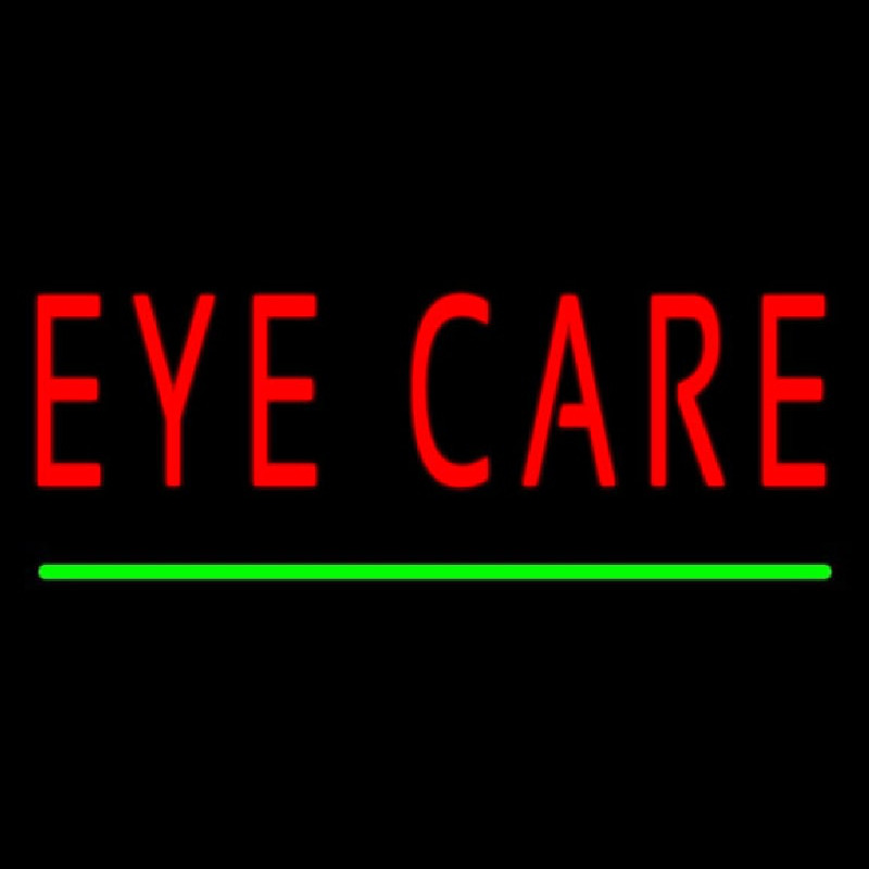 Red Eye Care Green Line Neonskylt