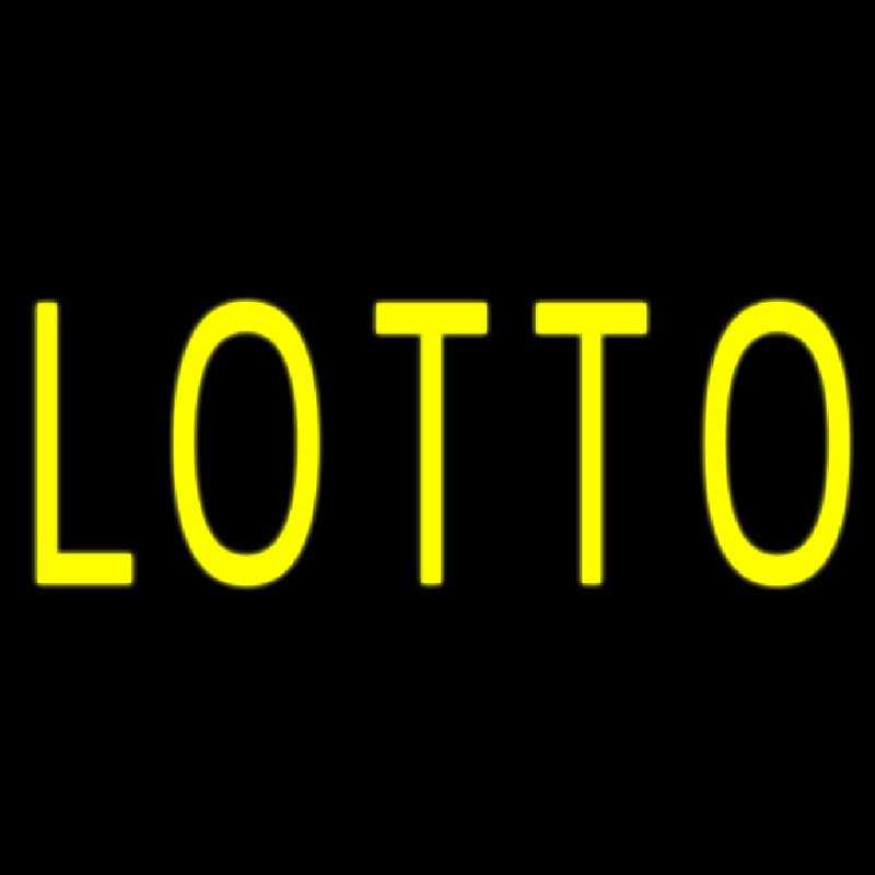 Yellow Lotto Neonskylt