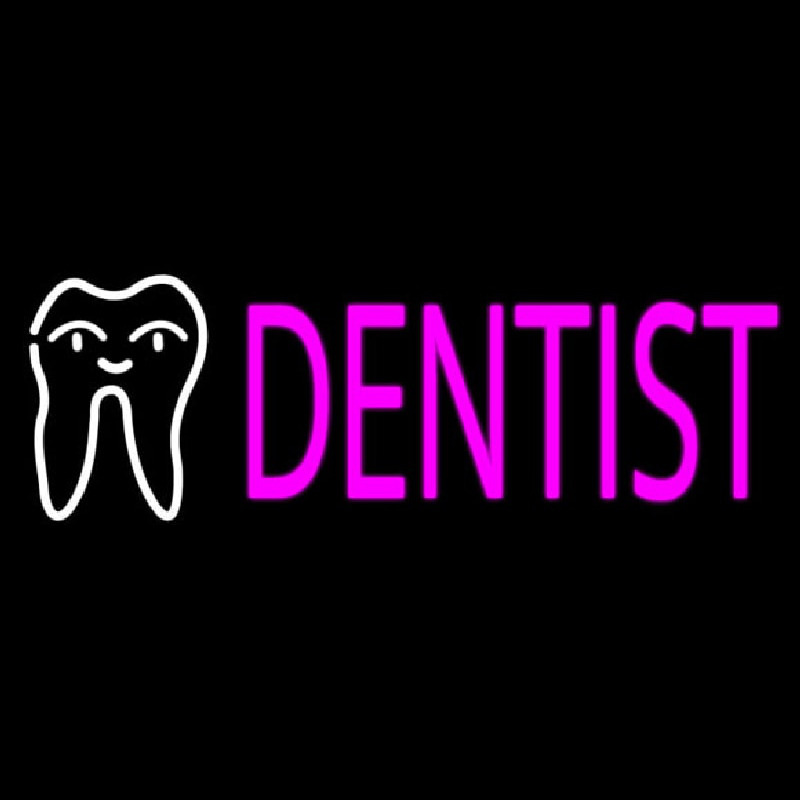 Pink Dentist Logo Neonskylt