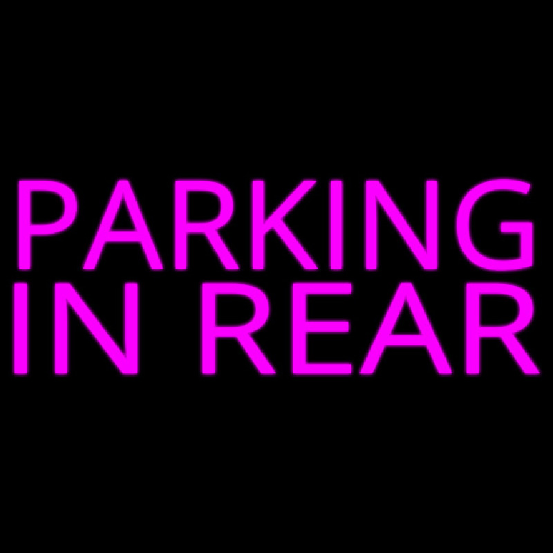 Pink Parking In Rear Neonskylt