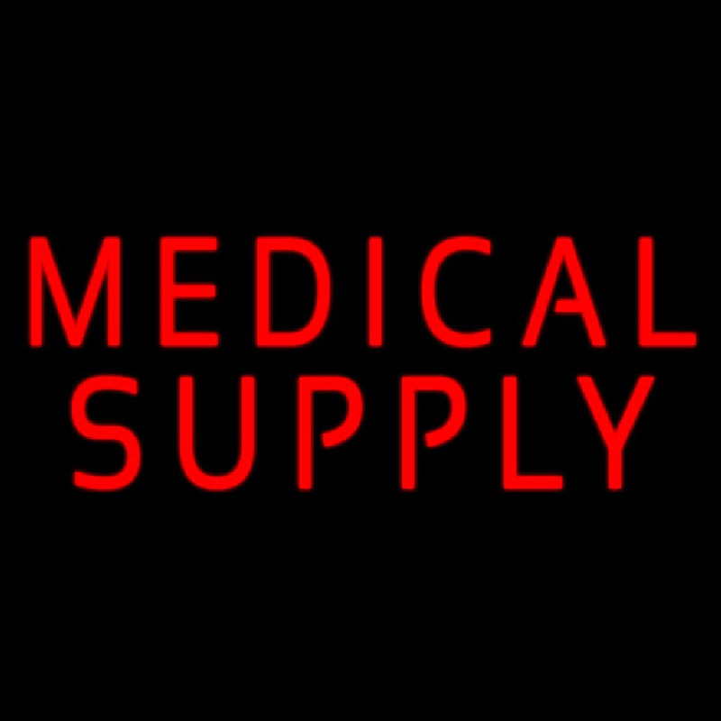 Red Medical Supply Neonskylt
