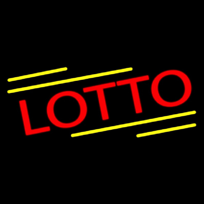 Red Lotto Neonskylt