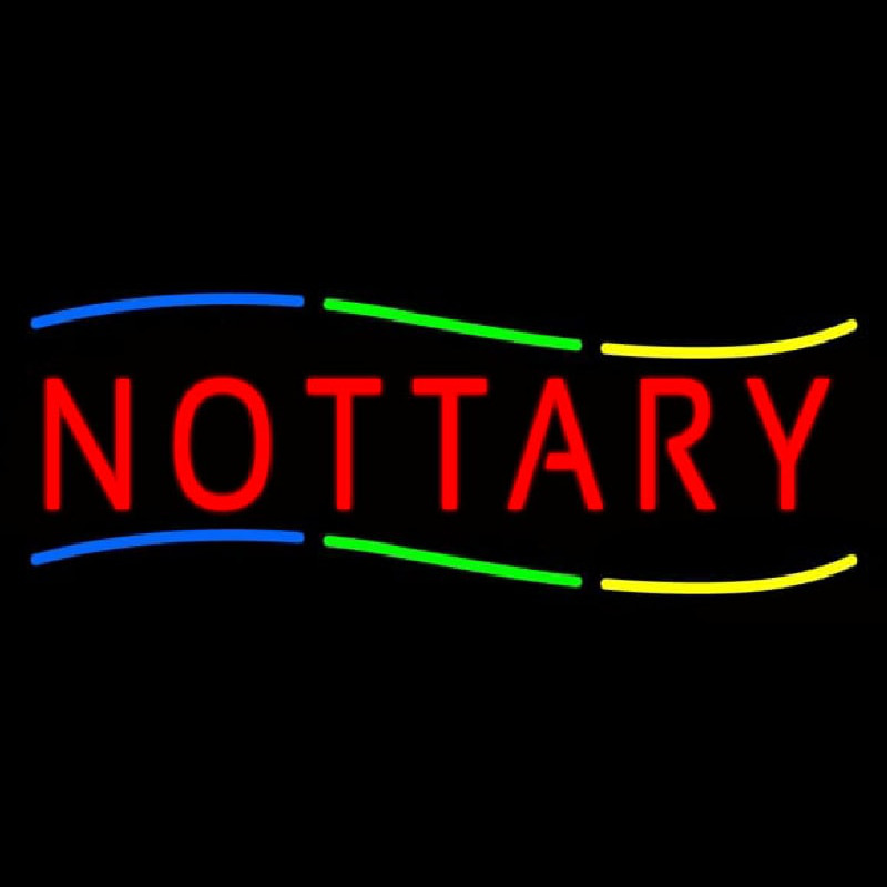 Multi Colored Notary Neonskylt