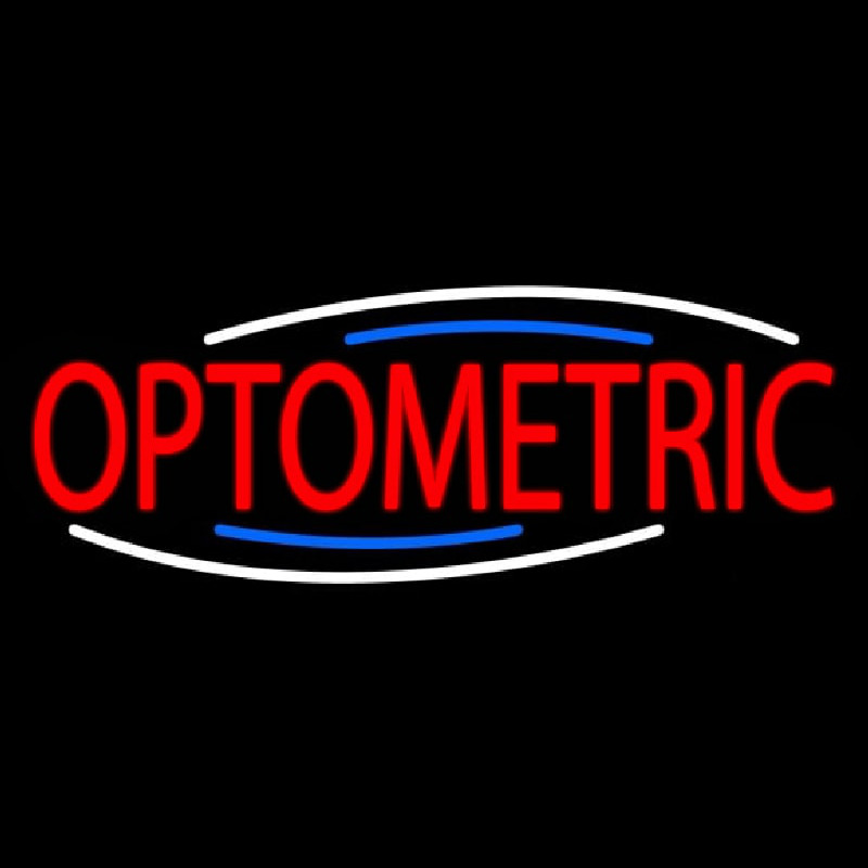 Red Optometric Neonskylt